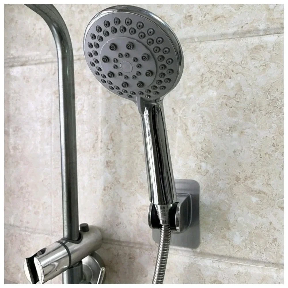Shower Head‎ Holder w Strong Adhesive - Waterproof Wall Mount For Bathroom